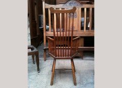 Liberty and Co. A pair of beech high comb back elbow chairs - Thumbnail 6