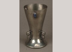 Liberty and Co. A pewter and sodalite cabochon vase - Thumbnail 1