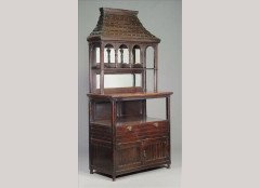 Charles Locke Eastlake (attributed). A Reformed Gothic stained oak cabinet - Thumbnail 1