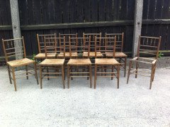 William Morris. A run of beech and oak Sussex chairs - Thumbnail 8