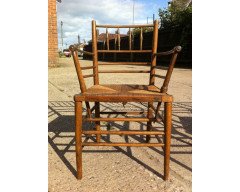 William Morris. A run of beech and oak Sussex chairs - Thumbnail 11
