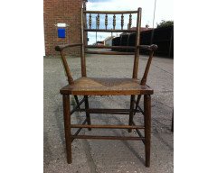 William Morris. A run of beech and oak Sussex chairs - Thumbnail 16