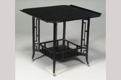 An Anglo-Japanese ebonised 'Pagoda' square centre table - Thumbnail 1