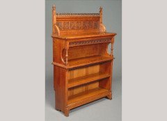 Bruce Talbert for Gillows. A Gothic Revival oak open bookcase - Thumbnail 1