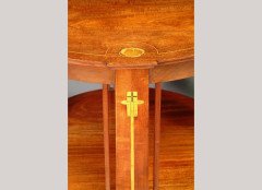 G M Ellwood for J S Henry.  A pair of mahogany and inlaid circular lamp tables - Thumbnail 2