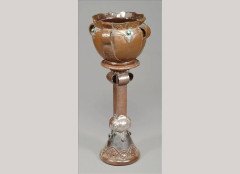 Bretby Pottery. A 'simulated copper' glazed jardiniere - Thumbnail 1