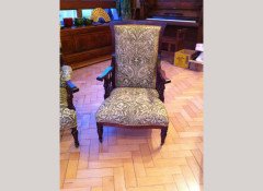 George Jack for Morris and Co. A very rare mahogany 'Saville' lady's armchair - Thumbnail 1
