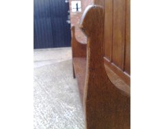 Edgar Wood. A stunning and pure Arts and Crafts oak settle - Thumbnail 9