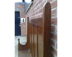 Edgar Wood. A stunning and pure Arts and Crafts oak settle - Thumbnail 10
