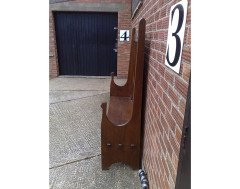 Edgar Wood. A stunning and pure Arts and Crafts oak settle - Thumbnail 11