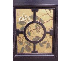Dr Christopher Dresser (attributed). An ebonised music cabinet, with six painted panels attributed to Moyr Smith - Thumbnail 15