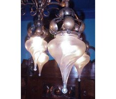 WAS Benson. A fantastic Arts and Crafts copper chandelier - Thumbnail 15