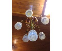 WAS Benson. An outstanding and extremely rare Arts and Crafts copper and brass chandelier - Thumbnail 3