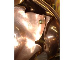 WAS Benson. An outstanding and extremely rare Arts and Crafts copper and brass chandelier - Thumbnail 12
