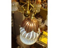 WAS Benson. An outstanding and extremely rare Arts and Crafts copper and brass chandelier - Thumbnail 15