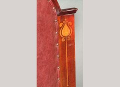 G M Ellwood for J S Henry. A mahogany and inlaid armchair - Thumbnail 2