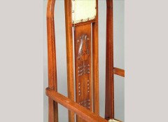Liberty and Co. An Arts and Crafts mahogany and inlaid armchair - Thumbnail 2
