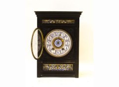 Lewis Foreman Day. An Aesthetic Movement ebonised mantel clock - Thumbnail 1