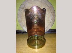 WAS Benson. A near pair of brass and copper night candle holder - Thumbnail 4