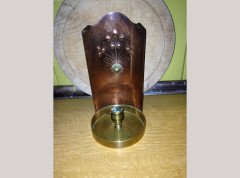 WAS Benson. A near pair of brass and copper night candle holder - Thumbnail 6