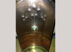 WAS Benson. A near pair of brass and copper night candle holder - Thumbnail 7
