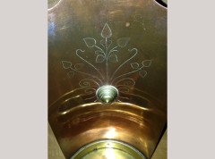 WAS Benson. A near pair of brass and copper night candle holder - Thumbnail 8