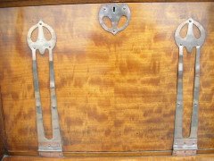 J S Henry. A 'flame mahogany' bureau bookcase  - Thumbnail 3