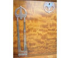 J S Henry. A 'flame mahogany' bureau bookcase  - Thumbnail 4