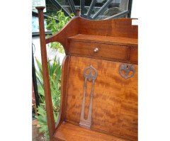 J S Henry. A 'flame mahogany' bureau bookcase  - Thumbnail 5