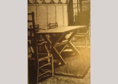 C R Ashbee for Guild of Handicraft. A beech ladderback armchair with a re-rushed seat - Thumbnail 6