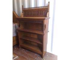 Bruce Talbert for Gillows. A fine Gothic Revival 1/4 sawn oak bookcase - Thumbnail 1