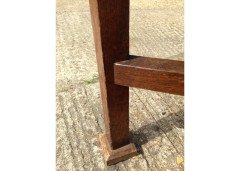 G M Ellwood for J S Henry. An Arts Crafts oak desk inlaid with stylised floral panels - Thumbnail 18