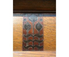 Goodhall, Lambs and Heighway. A Glasgow School Arts and Crafts oak treble wardrobe in the manner of M H Baillie Scott - Thumbnail 4