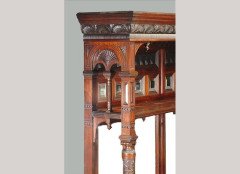 George Faulkner Armitage for Collinson and Lock. A carved rosewood exhibition quality sideboard - Thumbnail 2