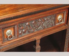 George Faulkner Armitage for Collinson and Lock. A carved rosewood exhibition quality sideboard - Thumbnail 3