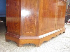 George Jack for Morris and Co. A figured mahogany, chequer and line inlaid secretaire bookcase - Thumbnail 5