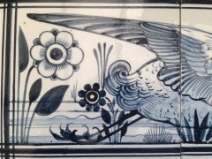 John Moyr Smith for Mintons. A rare set of four tiles with hand painted river birds. - Thumbnail 4