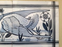 John Moyr Smith for Mintons. A rare set of four tiles with hand painted river birds. - Thumbnail 7