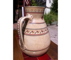 Gothic Revival Hand Painted Water Jug c.1900 - Thumbnail 2