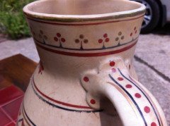 Gothic Revival Hand Painted Water Jug c.1900 - Thumbnail 4