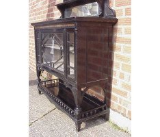 W J Estall (possibly). An ebonised Anglo-Japanese cabinet of supreme quality with Amboyna serving area - Thumbnail 13