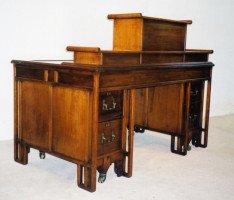 Thomas Jeckyll for C Hindley and Sons. A fine and rare walnut desk in the Anglo-Japanese style - Thumbnail 3