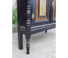 Daniel Cottier (attributed). An impressive Aesthetic Movement ebonised cabinet for semi-fixing - Thumbnail 10