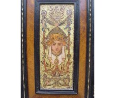 Daniel Cottier (attributed). An impressive Aesthetic Movement ebonised cabinet for semi-fixing - Thumbnail 16