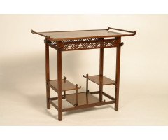 Heals of London. An Anglo-Japanese walnut 'Pagoda' side table - Thumbnail 1