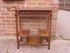 Heals of London. An Anglo-Japanese walnut 'Pagoda' side table - Thumbnail 2