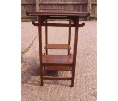 Heals of London. An Anglo-Japanese walnut 'Pagoda' side table - Thumbnail 4