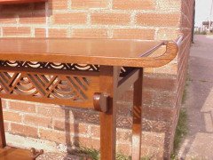 Heals of London. An Anglo-Japanese walnut 'Pagoda' side table - Thumbnail 5
