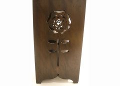 C R Mackintosh. A cypress wood and brass writing cabinet merly green stained - Thumbnail 8