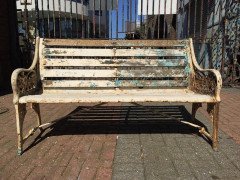 Dr Christopher Dresser. Two Coalbrookdale Medieval Cast Iron Garden Seats - Thumbnail 2